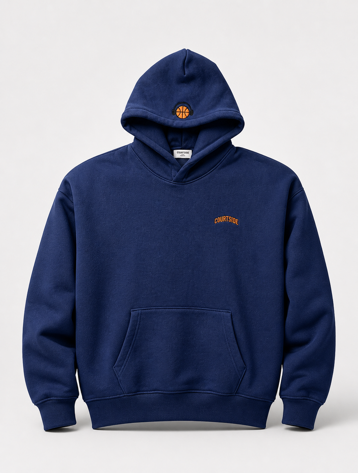 Courtside Heavyweight Hoodie — Navy