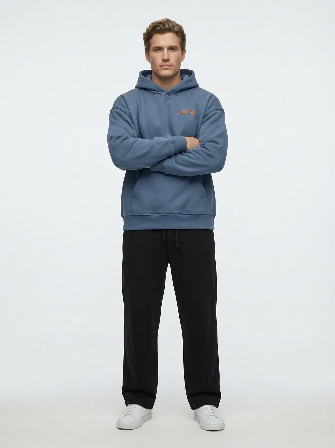 Courtside Heavyweight Hoodie — Navy