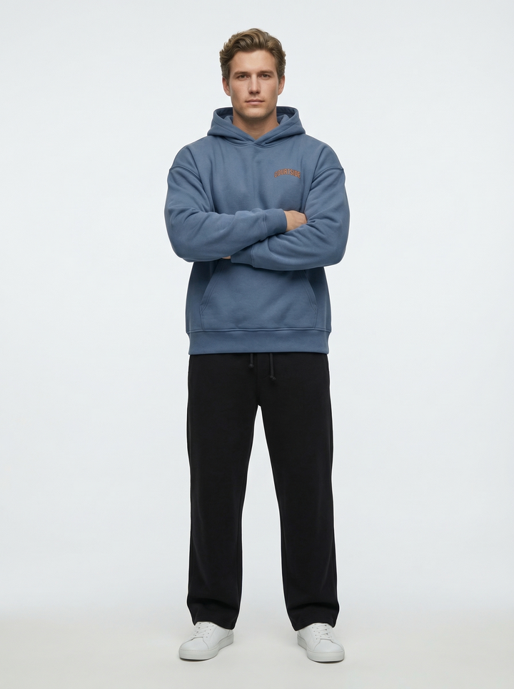 Courtside Heavyweight Hoodie — Navy